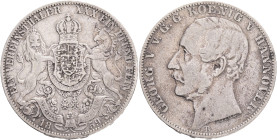 Hannover GEORGE V.  1 Thaler 1859 B, Thun#174, Ag.900 18,52g, 34mm, Hannover