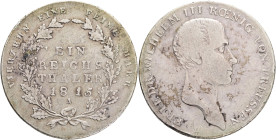 PRUSSIA FRIDRICH WILHELM III. 1 Reichsthaler 1815 A, AKS#11, KM#387, Ag.750 22,272g, 34mm, Berlin