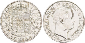 PRUSSIA FRIDRICH WILHELM IV. 1  Vereinsthaler  1848 A, Thun#247 Ag.750 22,272g , 34mm, Berlin, patina