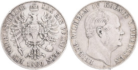 PRUSSIA FRIDRICH WILHELM IV. 1  Vereinsthaler 1860 A, Thun#270 Ag.900 18,52g, 34mm, Berlin