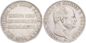 PRUSSIA FRIDRICH WILHELM IV. 1  Vereinsthaler 1856 A, KM#466, Thun#261, Ag. 750  22,272g, 34 mm, mining thaler, Berlin