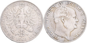 PRUSSIA FRIDRICH WILHELM IV. 1  Vereinsthaler 1860 A, KM#471, Thun#262, Ag. 900  18,25g, 34 mm, Berlin