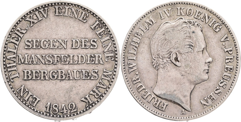 PRUSSIA FRIDRICH WILHELM IV. 1 Thaler 1842 A, KM#446, Thun#257, Ag. 750 22,27g, ...