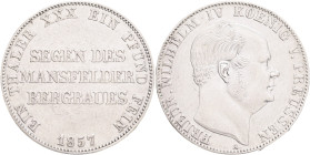 PRUSSIA FRIDRICH WILHELM IV. 1 Thaler 1857 A, KM#472, Thun#263, Ag. 900  18,52g, 34 mm, Berlin