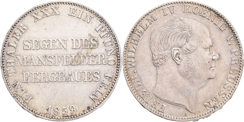 PRUSSIA FRIDRICH WILHELM IV. 1 Vereinsthaler 1859 A, KM#472 Ag.900 18,50g 34mm, ...