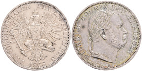 PRUSSIA FRIDRICH WILHELM IV. 1  Vereinsthaler 1866 A ,Thun#271 Ag.900 18,53g 33mm, Berlin