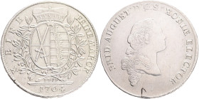 SAXONY FRIEDRICH AUGUST III. 1 Conventionsthaler 1764 IFóF, KM#977.1 Ag.833 27,95g 42mm mint Leipzig mintmaster J.F. o Feral