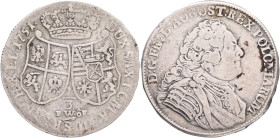 SAXONY FRIEDRICH AUGUST III.  1/3 Thaler 1751, FwoF, KM#A878, C#28 Ag. 7,58g, 30/1,8mm, Dresden