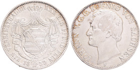 SAXONY JOHANN V.  1  Vereinsthaler 1859 F, KM#1192, Thun#339, Ag. 900 18,52g, 33 mm, Dresden