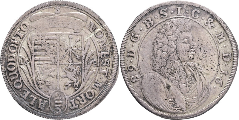 Saxony-Römhild HENRY III. 2/3 Thaler 1689 ICS, KM#2 Ag. 17,18g 36mm 

VF+

C...