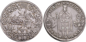 Teutonic Order MAXIMILIAN I. 1 Thaler 1611 Grandmaster standing, KM#11, Dav CCT#5850 Ag. 28,83g 40mm RR!