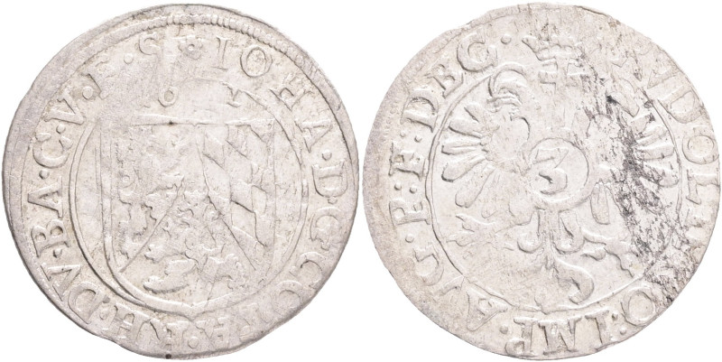 ZWEIBRUCKEN JOHANN I. LAME 3 Kreutzer 1602, KM#2, Ag. 1,85g 20mm 

XF/VF

Co...