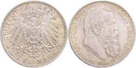 BAVARIA LUITPOLD 2 Mark 1911 D, 90th birthday anniversary,  J#48, Ag.900 11,11g, 28/2,1mm, Munchen
