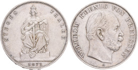 PRUSSIA WILHELM I. 1 Thaler 1871 A, "Siegestaler"  Victory over France, KM#500 Ag.900 18,51g 33/2,5mm, Berlin