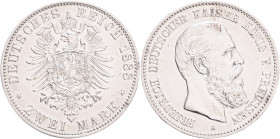 PRUSSIA FRIEDRICH I. 2 Mark 1888 A, J#98, Ag.900 11,11g,  28mm , Berlin