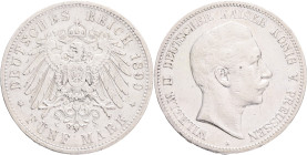 PRUSSIA WILHELM II. 5 Mark 1899 A, J#104, Ag. 900 27,77g,  38/3 mm, Berlin