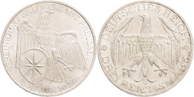 Weimar republic 3 Mark 1929 ,  Waldecks with Preussen, J#337, Ag. 500 15,g, 30/2,5 mm, Berlin