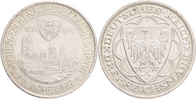 Weimar republic 3 Mark 1931 A 300th Anniversary of Magdeburg, J#347 Ag.500 15,01g 30mm mint Berlin