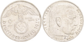Third Reich 2 Mark 1939 F , J#366 Ag.625 8g, 25/2,15mm F Stuttgart