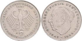 GERMANY 2 Mark 1981 G, Konrad Adenauer, KM#124, J#406 Cooper Nickel  7g  26,75/1,79mm, Karlsruhe
