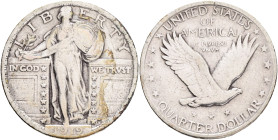 USA Quarter Dollar 1919 Standing Liberty Quarter KM#145, Ag 900 6,25g 24,3mm mint Philadelphia