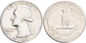 USA Quarter Dollar Washington 1961 Philadelphia  , KM#164 Ag.900 6,25g