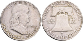 USA Half Dollar Franklin 1950 Philadelphia , KM#199 Ag.900 12,64g