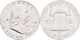 USA Half Dollar Franklin 1951 D Denver , KM#199 Ag.900 12,5g