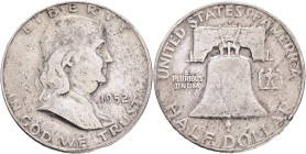 USA Half Dollar Franklin 1952 D Denver , KM#199 Ag.900 12,5g