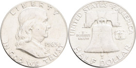 USA Half Dollar Franklin 1963 Philadelphia , KM#199 Ag.900 12,47g