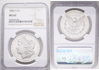 USA 1 Dollar MORGAN 1882 S San Francisco , KM#110 NGC 6020668-003 NGC MS62