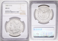 USA 1 Dollar MORGAN 1883 O New Orleans , KM#110 NGC 6020667-006 NGC MS61
