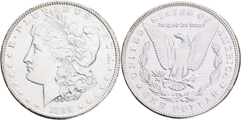 USA 1 Dollar MORGAN 1890 Philadeplphia , KM#110 Ag.900 26,73g 

UNC