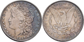 USA 1 Dollar MORGAN 1897 Philadeplphia , KM#110  Ag.900 26,65g , patina