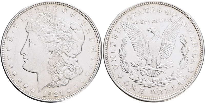 USA 1 Dollar MORGAN 1921 D Denver , KM#110 Ag.900 26,65g

XF+