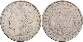 USA 1 Dollar MORGAN 1921 Philadelphia KM#110, Ag.900 26,73g 38,1mm