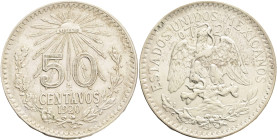 Mexico 50 Centavos 1920 M, KM#447 Ag.720 8,3g 27mm  Mexican Mint