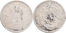 Mexico 1 Peso 1898 Go MR Federal rep. KM#409.1 Ag.9027 26,9mm 38,5mm mint Guanajuato