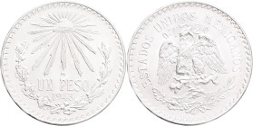 Mexico 1 Peso 1943 M Mexican rep. KM#455 Ag.720 16,06mm 34mm