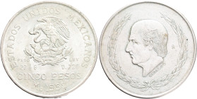 Mexico 1 Peso 1952, Mo KM#467 Ag.720 27,93g 40/3mm, Mexico City