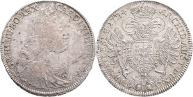 CHARLES VI. 1711-1740 1 Thaler 1724, KM#1594 Silver Ag. 28,79g 43mm, Hall