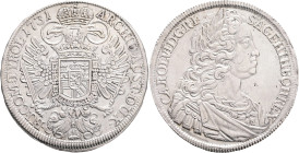 CHARLES VI. 1711-1740 1 Thaler 1731, KM#1503.1, Dav ECT#1086 Ag.28,39g 42mm, Prague