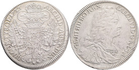 CHARLES VI. 1711-1740 1 Thaler 1733, KM#1617, DavAus#1054, Ag. 28,49g, 42 mm, Hall