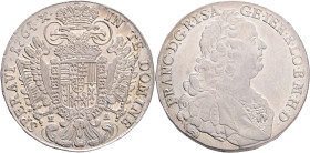 CHARLES III. 1 Thaler 1735 K.B. , ÉH#1185, KM#310   Ag. 27,68g Kremnica