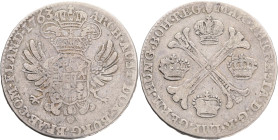MARIA THERESIA 1740-1780 1/2 Thaler 1763, type I.,  Ag. 873 14,48g, 32 mm, Brusel
