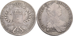 MARIA THERESIA 1740-1780 1 Thaler 1763, variant "X", KM#1817 Silver Ag.833 27,50g 41 mm, Vienna