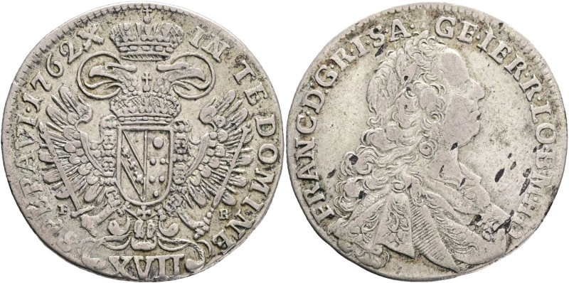 FRANCIS I. StephanLORAINNE 1745-1765 XVII. Kreutzer 1762, mintmaster Erdmann, R!...