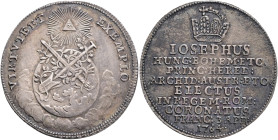 JOSEPH II. 1765-1790 Silver Token 1764,  coronation by Roman emperor, Frankfurt, KM#Pn52, Silver Ag. 4,11g 24mm