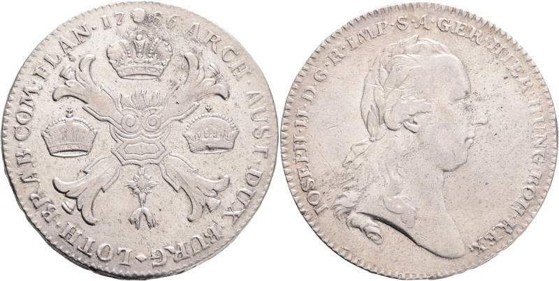 JOSEPH II. 1780-1790 1 Kronenthaler 1786 I.typ KM#32 Ag.873 29,37g 39mm , Brusse...