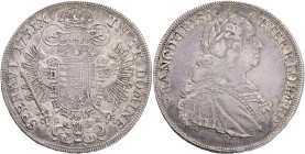 FRANCIS I.  1751-1765 1/2 Thaler 1751 GR, just, KM#2036 Ag. 14G 35mm, Graz